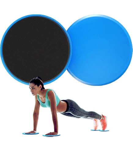 4 Discos Deslizantes Para Fitness - Diámetro 17 Cm, Para Yoga, Pilates, Ejercicio En Casa