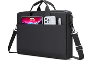 MicaYoung 14 15 inch Laptop Carrying Shoulder Bag Waterproof Durable Briefcase Compatible with MacBook Acer ASUS HP Surface Dell Chromebook, Black