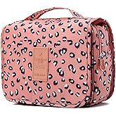 Travel Toiletry bag, Hanging Toiletries Wash Bag Makeup Cosmetic Organizer Bags for Women Girls Kids Waterproof Foldable (Leo