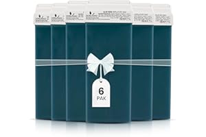 Dermawax Aleo Vera 6 x 100 ml - Rolka na wosku uniwersalnym do profesjonalnego i skutecznego usuwania włosów, wyprodukowano we Włoszech (1 opakowanie), Aloe Vera)