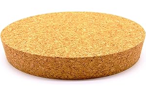 ALCOFERMBREW Grand Couvercle en Liège 190/180mm - h: 30mm - Bouchon en Liège Conique, Liège Naturel, Couvercle de Pot