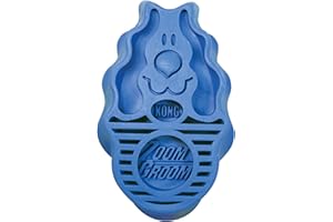 KONG - ZoomGroom™ Blu - Spazzola per Cani per la toelettatura e Il Bagno - Taglia L