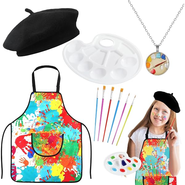 Tablier Bricolage Enfants Idena - Manches Longues, Bleu, Taille 9-10 Ans