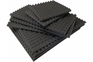 ZSTYLE Pannello fonoassorbente 5,5 Cm piramidale per correzione audio in poliuretano (100x50x5,5, Antracite classico) insonorizzanti isolamento acustico isolante per udito