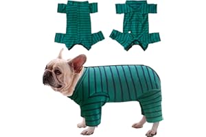 Dolahovy Traje Recuperación para Perros, Post Operatorio Protector Heridas para Mascotas Chaleco Recuperación Quirúrgico Perro Body para Macho Femenino Gatos Perros Pequeños Medianos (M, Verde)