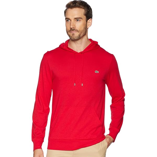 Lacoste Men's Hooded Cotton Jersey Sweatshirt –