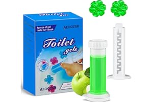 ‎AEOOZGR Blume Stempel WC-Frische, WC-Reiniger Dispenser mit 12 Zählen Briefmarken Air Auffrischung Duft Und Desodorierende Sauber (Apfel)