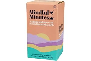 Gift Republic Mindful Minutes Meditation Cards and 5 Minute Sand Timer Calming Meditation Gift Mindfulness Self-Care Affirmation Anxiety Relief Gift