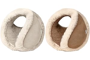 Valicaer Winter Ear Muffs,Foldable Fleece Ear Warmers for Men and Women Winter Warm Earmuffs Fluffy Soft Ear Covers Windproof Behind The Head Earmuffs for Outdoor Cycling Running Skiing