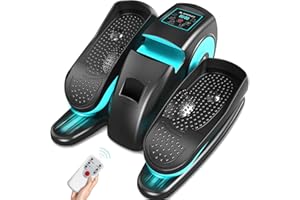 Amonax Electric Pedal Exerciser, Seated Elliptical Machine Cardio Under Desk Exercise Bike, Mini Cycle Trainer for Elderly, Sit down Foot Step Machine Leg Exercise Equipment for Home Use