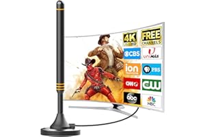 BSPHEREX Indoor TV Aerial – 360+ Mile Range, Digital HD Aerial for Smart & Older TVs, (Orange)