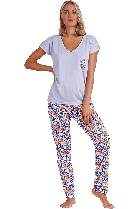 Pijama Manga Corta Classic Stripes Para Mujer ADMAS Classic