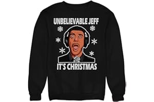 The Shirt Shack Unbelievable Jeff Christmas Jumper Novelty Sweater Xmas Gift Men's Football Christmas Jumper