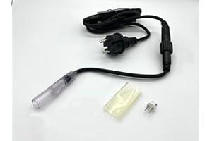 ‎LEDZEIT LEDZEIT - Profi Serie - Zubehör Kit, mit Netzkabel, Eingangskabel, Steckverbinder, 1.7M Schwarz. NUR für 13mm LED Lichtschlauch Profi Serie