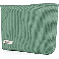 Trousse da Borsa, 2 Pezzi Cosmetica da Viaggio, Trucco Floreale, Toilette in Velluto a Coste, Portatile con Cerniera per Adulti e Bambini