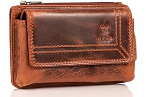 MATADOR 2in1 Echtleder Handytasche Gürtel mit Reißverschlussfach #Brisbane, mit edler Geschenkbox und RFID Schutz, Elegante Handy Gürteltasche Leder für Smartphone bis 6,1 Zoll