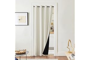 PONY DANCE Tende Oscuranti per Interni 1 Pezzo 140x220 CM CUrtains Cameretta Bambini Moderne per Soggiorno con Anelli Tende Termiche per Casa, Beige Chiaro