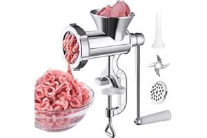 Woalopted Picadora De Carne Manual | Procesador De Alimentos Manual Resistente,Picadora De Carne Para Hogar - Cocinas De Apartamento Residencia Pollo Pimiento Champiñon