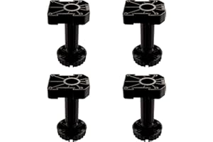 SOTOOLS Sockelfuß 4er Set 150 mm – schwarz – Kunststoff – verstellbar – Stabile Sockelfüße 150 mm – einfache Höhenverstellung, je 500 kg hohe Tragkraft, große Standfläche – Möbelfuß