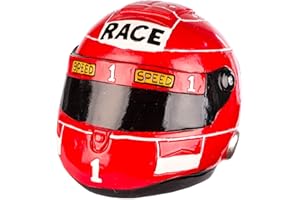 G. Wurm G. Wurm Motorradhelm-Box, ca. 11 cm Motorrad-Dekoration, lustige Box für Freunde, Jungen, Familie und Motorradfahrer, Biker- und Rocker-Dekoration für Männer, Racing-Sparschwein