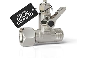 smardy Rubinetto di Arresto Adattatore a T 3/8x3/8x1/4" Valvola di Intercettazione per Collegare 2 Dispositivi (frigorifero side-by-side, osmosi inversa, filtro per l'acqua, macchina da caffè)