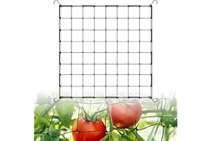 GROOFOO Scrog Red de 80 x 80 cm, red elástica para plantas trepadoras, con 4 ganchos antioxidantes, red de cultivo para verduras, frutas, flores, rango de estiramiento de 80 – 200 cm