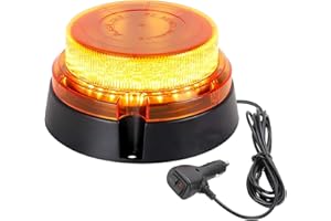 JMEST LEAD Gyrophare LED orange,12V-24V lumière stroboscopique jaune clignotante magnétique pour de véhicule Car Bus