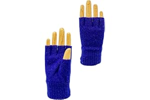 CLASSE77 - Guanti mezze dita in Lana al 70% e Cashmere al 30% - Uomo - Artigianale - Made in Italy