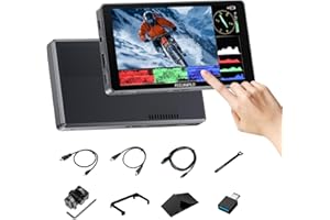 FEELWORLD P6XL 6 Zoll Touchscreen DSLR Monitor Eingebaute Batterie1200Nit Kamera Field Monitor mit Integriertem Akku 4K 60Hz HDMI 3DLUT HDR Waveform Screenshot Aluminium Gehäuse