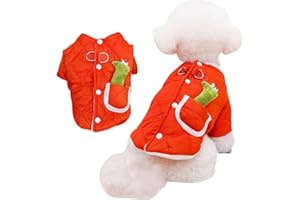 PLUSHCEWT Abrigo para perro con juguetes en los bolsillos, chaqueta para perro con anillo en D, ropa de invierno para cachorros, abrigos cálidos y chaquetas para perros, abrigo para perros con bolsillos,