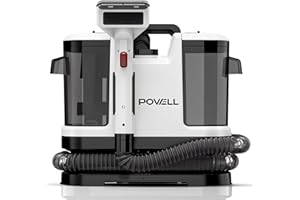 Powell lavatappeti 450W – Pulitore per Tappeti e Tappezzeria con Aspirazione 13000PA, Serbatoio 1,8L, per Divani, Interni Auto – Cavo 5m, Leggero 3,5kg, Bianco