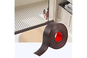 ZTVOWTO 400cm*4cm Bande de Transition Autocollante, Bande de Seuil de Porte en PVC, Bandes de Seuil pour Portes pour Relier Les Joints de Sol, Transitions de Seuil de Tapis(Noyer Noir)