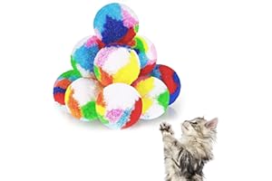 Vebetter Palline Giocattolo Per Gatti - 20 Pezzi Morbide Da 4,5cm, Grandi Pon Per Gattini, Interni e Interattivi - Palla Da Allenamento Per Animali Domestici