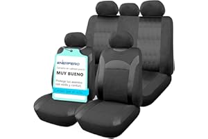 Enerfero Funda Asiento Coche,Funda Asiento del Coche,Juegos Completo Funda Coche.Funda Universal Coche Transpirable (Negro)