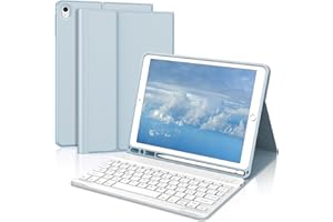 SENGBIRCH Teclado iPad 6 generación - Funda Teclado Español para iPad 2018(6th Gen)/iPad 2017/iPad Pro 9.7/iPad Air 2/1,Funda magnética Teclado Bluetooth，Blue-1
