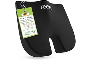 feela.® Ortopedyczna poduszka klinowa [3 stopnie twardości] – ergonomiczna poduszka do siedzenia biurowego i innych – zmniejsza ból, zwiększa komfort siedzenia, wspomaga krążenie krwi i odciąża kość