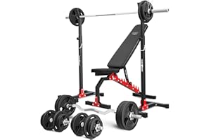 Marbo Sport Set MH7 2.0 Banc de Musculation réglable MH-L114 2.0 + Support de Musculation réglable MH-S201 | Définir Les Options 83kg / 113kg | Made in EU
