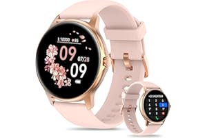 GYDOM Montre Connectée Femme avec Appel Bluetooth, 24 Modes Sport Moniteur de Fréquence Cardiaque SpO2 Sommeil Smartwatch Podometre Calories Etanche IP68 Chronometre pour Android iOS