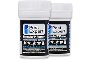 Pest Expert Clothes Moth Killer Smoke Bombs (2 x 3.5g) - Formula 'P' Maximum Strength Moth Bomb, Fast-Acting for Effective Control, Professional Strength for Approved Amateur Use