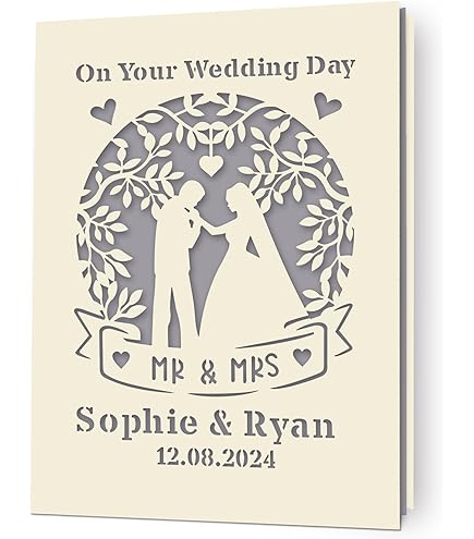Personalised Wedding Card Oak Veneer, Wooden 5th Anniversary Keepsake - View #4