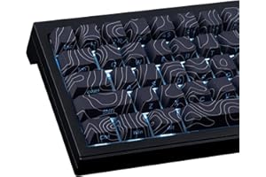 Sunzit Custom Keycaps 135 Tasten PBT Keycap Set, Cherry Profile Topographic Keycaps für Cherry MX Schalter ISO/ANSI UK Layout