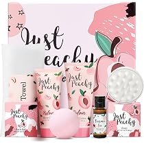 Pamper Gifts for Women,Spa Gift Box 8PCS Peach Included Hand Cream ...
