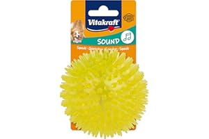 VITAKRAFT- Balle Hérisson, Jouet Pour Chiens, Jouet Robuste Pour Chien, Avec Couineur, En Caoutchouc Thermoplastique, Favorise La Circulation Sanguine Des Gencives (1 Pièce)
