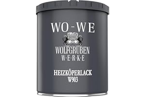 Heizkörperlack Heizungsfarbe W903 Tief-SCHWARZ ähnl. RAL 9005-750ml