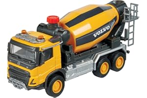 ‎MAJORETTE 213723002 Majorette Grand Volvo Betoniarka 19 cm, zabawkowy pojazd budowlany metalowy die cast do zabawy na świeżym powietrzu, do piaskownicy, prezent dla dzieci od 3 lat