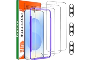 IMBZBK 3 Piezas Protector Pantalla para Samsung Galaxy S25 Plus / S25+ Cristal Templado con 3 Piezas Protector Camara Accesorios, Desbloqueo por Huella Dactilar, Funda de Compatibles
