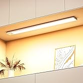 OUILA Luz de Armario con Sensor Movimiento 3000K Recargable Luz Nocturna, 41CM Regulable Lampara LED Adhesiva para Gabinete, 