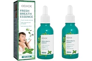 ORGRUL Essenz für frischen Atem Tragbare, kühle Pfefferminz-Mundpflegeessenz Tropfen zur Entfernung von schlechtem Mundgeruch, lindern wirksam Mundgeruch Halten Sie Ihren Atem frisch (2pc)