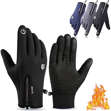 VICASKY Warme Rutschfeste Halb Finger Reithandschuh Produktbild-Vorschau 5