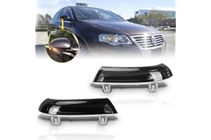 TangMiGe Retrovisor luces de giro intermitente indicador lateral espejo para Volkswagen VW GTI, Golf 5/6 Wagon/Plus, Sharan, Eos, Jetta 3, Passat; SEAT Alhambra; SKODA Superb, 1 Par